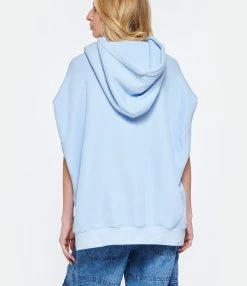 HALFBOY Sweatshirt Sans Manches Coton Baby Blue -Majestic Filatures shop halfb look20230207 94
