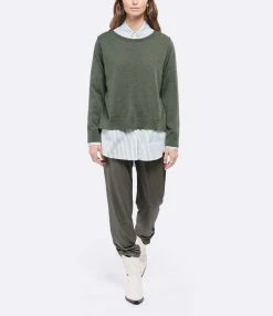 HANA SAN Pull Oleg Kaki 8 HANA SAN Pull Oleg Kaki -Majestic Filatures shop hanas look20211006 117