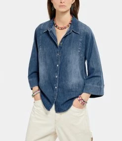 HANA SAN Chemise Hestia Bleu Indigo -Majestic Filatures shop hanas look20220222 12