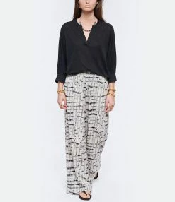 HANA SAN Blouse Lin Aristide Noir -Majestic Filatures shop hanas look20220331 321