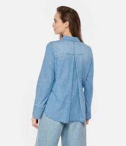 HANA SAN Chemise Pascaline Coton Denim -Majestic Filatures shop hanas look20230126 366