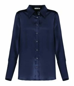 HANA SAN Chemise Nisha Soie Bleu Nuit