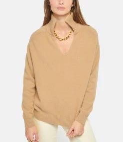 IDA DEGLIAME Pull La Vareuse Amoureuse Cachemire Cognac 9 IDA DEGLIAME Pull La Vareuse Amoureuse Cachemire Cognac -Majestic Filatures shop idade look20211028 228