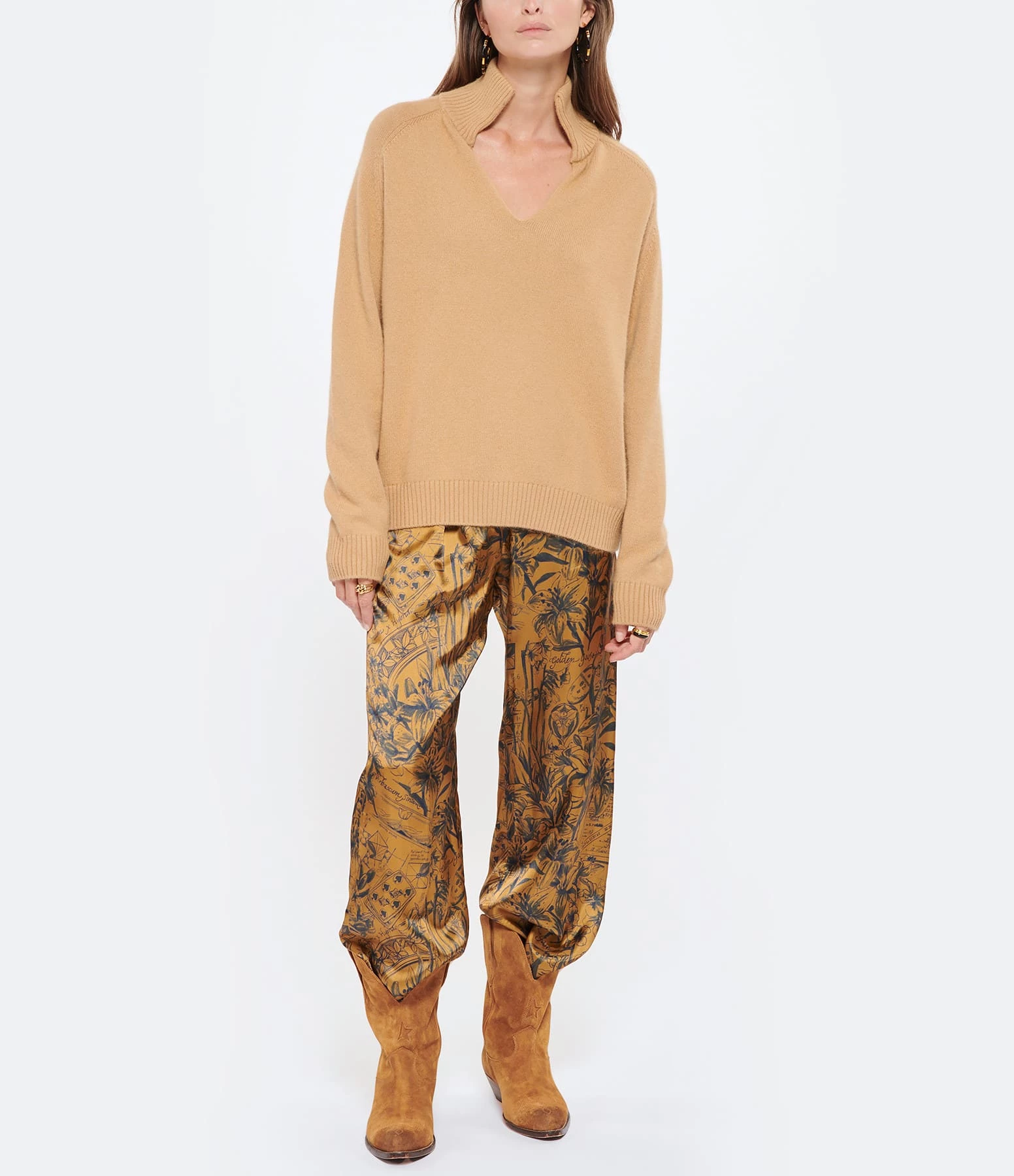 IDA DEGLIAME Pull La Vareuse Amoureuse Cachemire Cognac 7 IDA DEGLIAME Pull La Vareuse Amoureuse Cachemire Cognac – Image 7