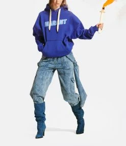 Isabel Marant Sweatshirt Homme Miley Coton Bleu Électrique -Majestic Filatures shop im etoile ss23 19