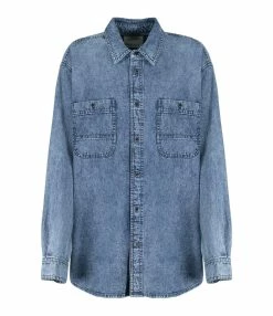 Isabel Marant Chemise Homme Vhelynton Coton Bleu
