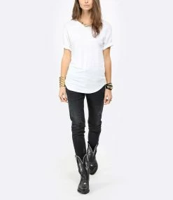 MARANT ÉTOILE Tee-shirt Koldi Uni Lin Blanc -Majestic Filatures shop imare look20201118 61
