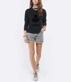 MARANT ÉTOILE Tee-shirt Kilsen Lin Noir -Majestic Filatures shop imare look20210126 53