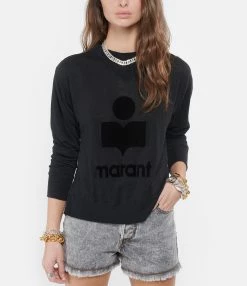 MARANT ÉTOILE Tee-shirt Kilsen Lin Noir -Majestic Filatures shop imare look20210126 55