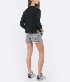 MARANT ÉTOILE Tee-shirt Kilsen Lin Noir -Majestic Filatures shop imare look20210126 56
