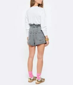 MARANT ÉTOILE Tee-shirt Klowia Lin Blanc Rose -Majestic Filatures shop imare look20210525 230 1