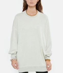 MARANT ÉTOILE Sweatshirt Mindyae Coton Écru -Majestic Filatures shop imare look20210622 116
