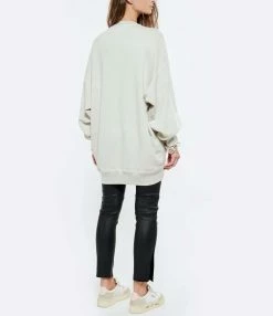MARANT ÉTOILE Sweatshirt Mindyae Coton Écru -Majestic Filatures shop imare look20210622 118