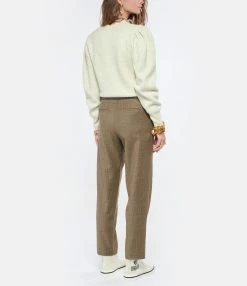 MARANT ÉTOILE Pull Kelaya Coton Écru -Majestic Filatures shop imare look20210811 318