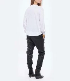 MARANT ÉTOILE Tee-shirt Klowia Lin Blanc Bleu 8 MARANT ÉTOILE Tee-shirt Klowia Lin Blanc Bleu -Majestic Filatures shop imare look20211110 210 1