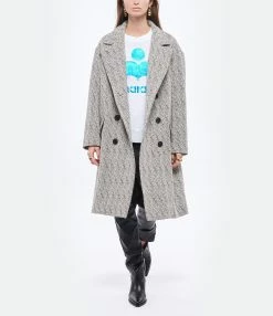 MARANT ÉTOILE Tee-shirt Klowia Lin Blanc Bleu 9 MARANT ÉTOILE Tee-shirt Klowia Lin Blanc Bleu -Majestic Filatures shop imare look20211110 212 1