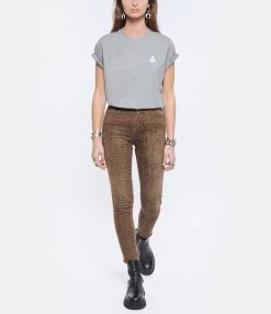 MARANT ÉTOILE Tee-shirt Zewel Coton Organique Gris Écru -Majestic Filatures shop imare look20211116 283 1