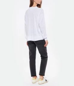 MARANT ÉTOILE Tee-shirt Klowia Lin Blanc Argenté -Majestic Filatures shop imare look20220518 220