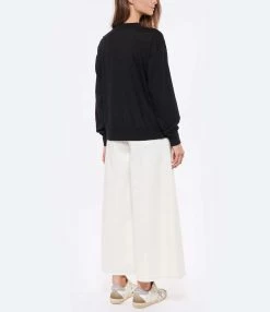 MARANT ÉTOILE Tee-shirt Klowia Lin Noir -Majestic Filatures shop imare look20220518 251 1