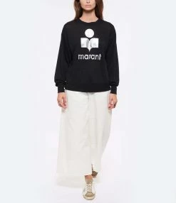 MARANT ÉTOILE Tee-shirt Klowia Lin Noir -Majestic Filatures shop imare look20220518 252 1