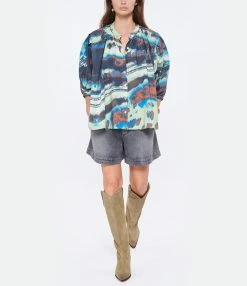 MARANT ÉTOILE Short Titea Coton Gris 15 MARANT ÉTOILE Short Titea Coton Gris -Majestic Filatures shop imare look20220531 315