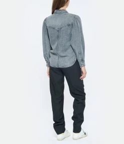 MARANT ÉTOILE Chemise Tahisse Coton Gris 10 MARANT ÉTOILE Chemise Tahisse Coton Gris -Majestic Filatures shop imare look20220622 232