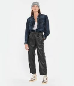 MARANT ÉTOILE Chemise Tahisse Coton Bleu -Majestic Filatures shop imare look20220727 76