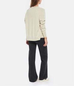 MARANT ÉTOILE Cardigan Karin Coton Gris Clair -Majestic Filatures shop imare look20220802 374