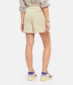 MARANT ÉTOILE Short Titea Coton Écru 12 MARANT ÉTOILE Short Titea Coton Écru -Majestic Filatures shop imare look20220803 619