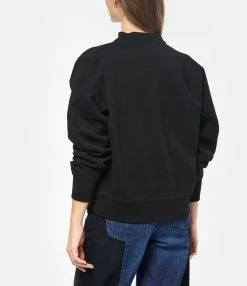 MARANT ÉTOILE Sweatshirt Moby Coton Noir -Majestic Filatures shop imare look20221110 315