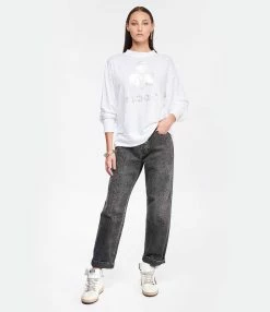 MARANT ÉTOILE Tee-shirt Klowia Lin Blanc -Majestic Filatures shop imare look20221125 43