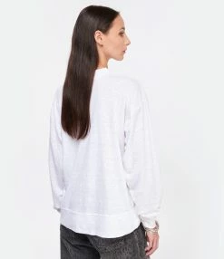 MARANT ÉTOILE Tee-shirt Klowia Lin Blanc -Majestic Filatures shop imare look20221125 49