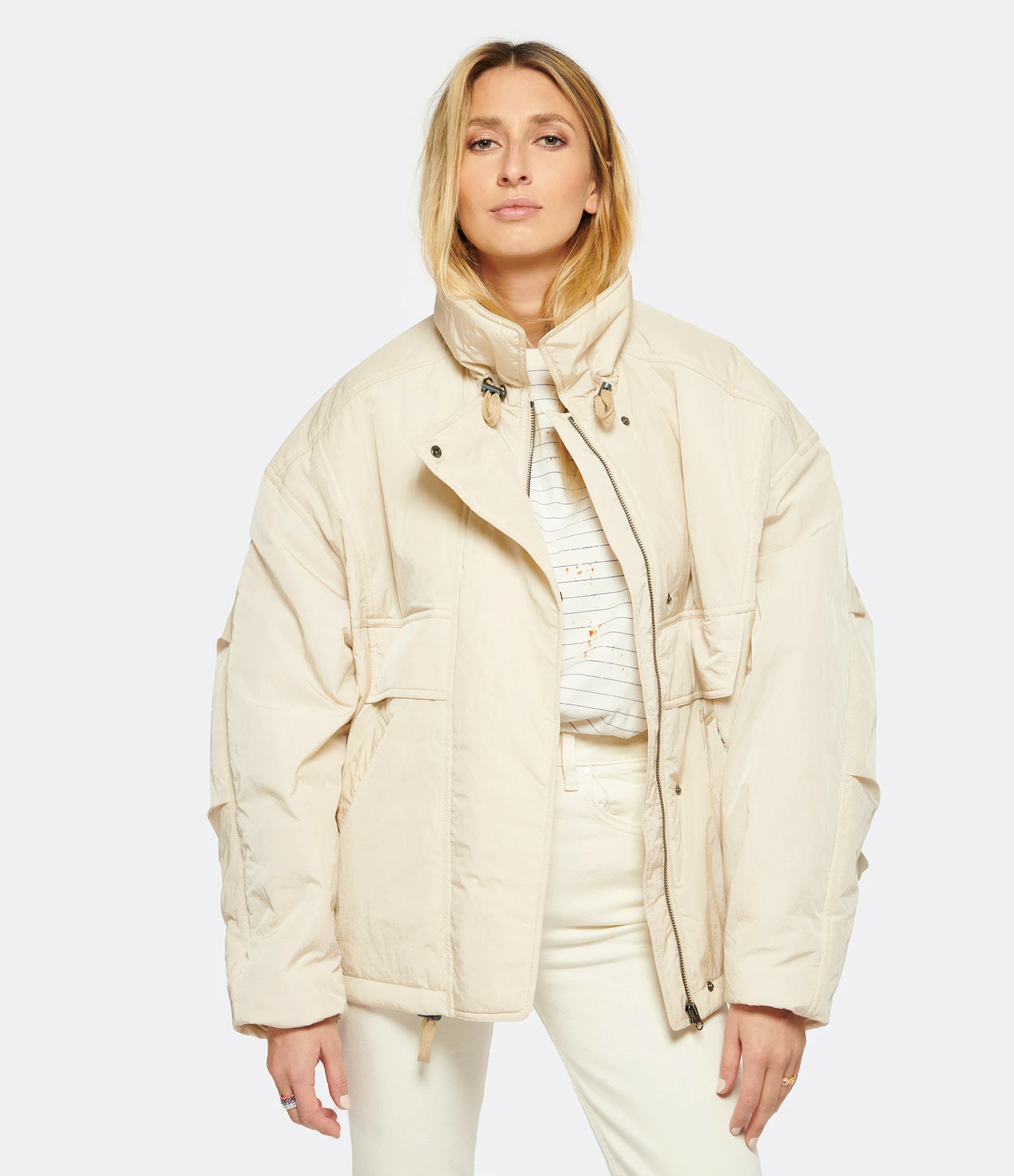 MARANT ÉTOILE Blouson Camillio Beige Clair 3 MARANT ÉTOILE Blouson Camillio Beige Clair – Image 3