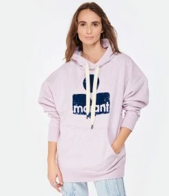 MARANT ÉTOILE Sweatshirt Mansel Coton Rose Clair -Majestic Filatures shop imare look20221130 397