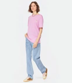 MARANT ÉTOILE Tee-shirt Zewel Lin Lilas -Majestic Filatures shop imare look20221205 266