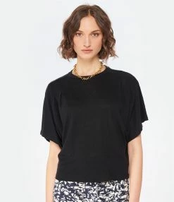 MARANT ÉTOILE Tee-shirt Kyanza Lin Noir -Majestic Filatures shop imare look20221205 317