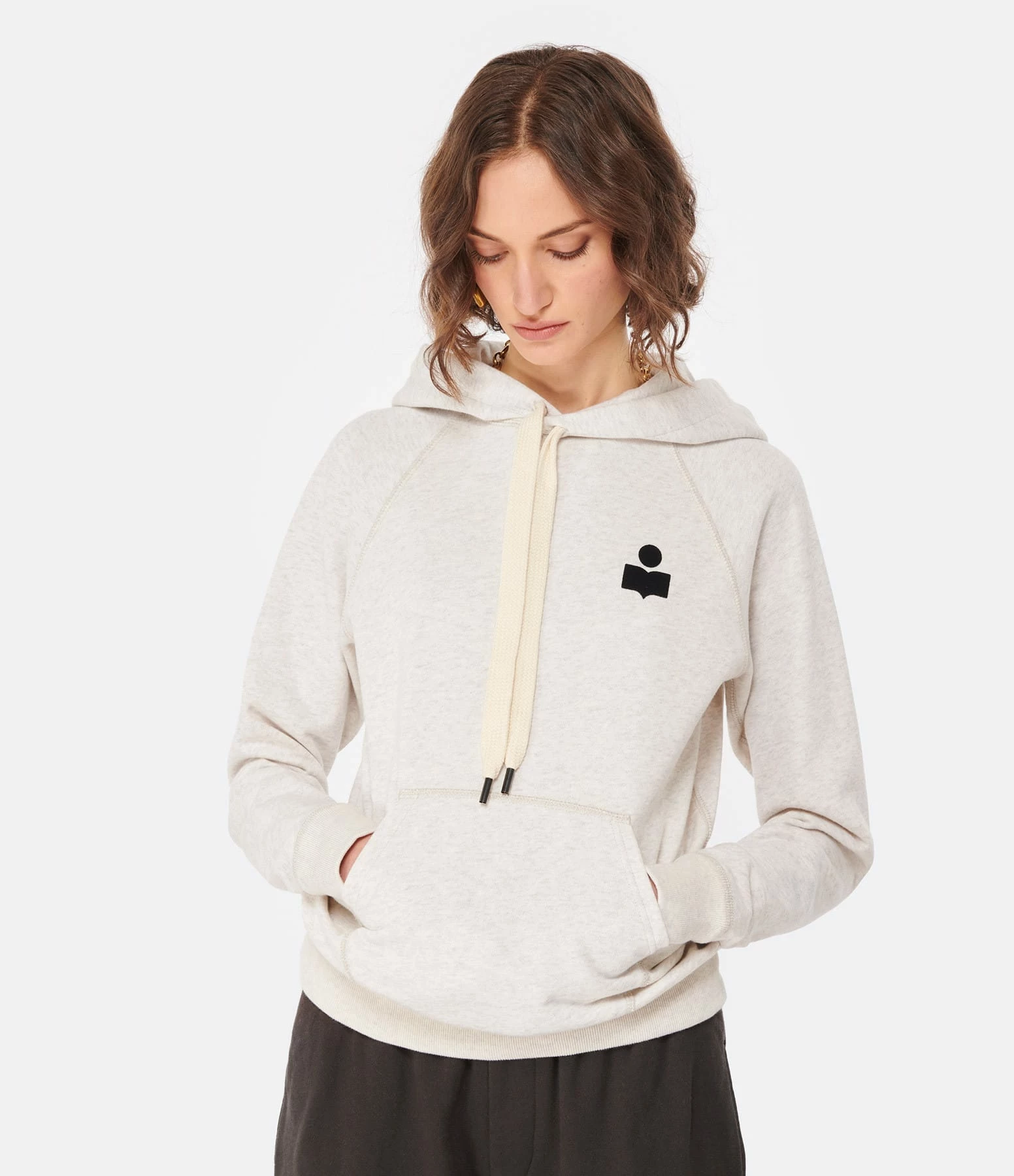 MARANT ÉTOILE Sweatshirt Malibu Coton Écru 3 MARANT ÉTOILE Sweatshirt Malibu Coton Écru – Image 3