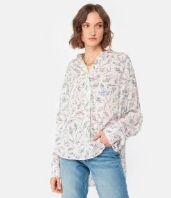 MARANT ÉTOILE Blouse Berangere Écru -Majestic Filatures shop imare look20221205 506