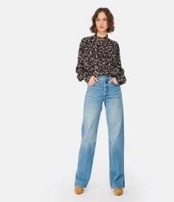 MARANT ÉTOILE Blouse Berangere Noir -Majestic Filatures shop imare look20221205 525