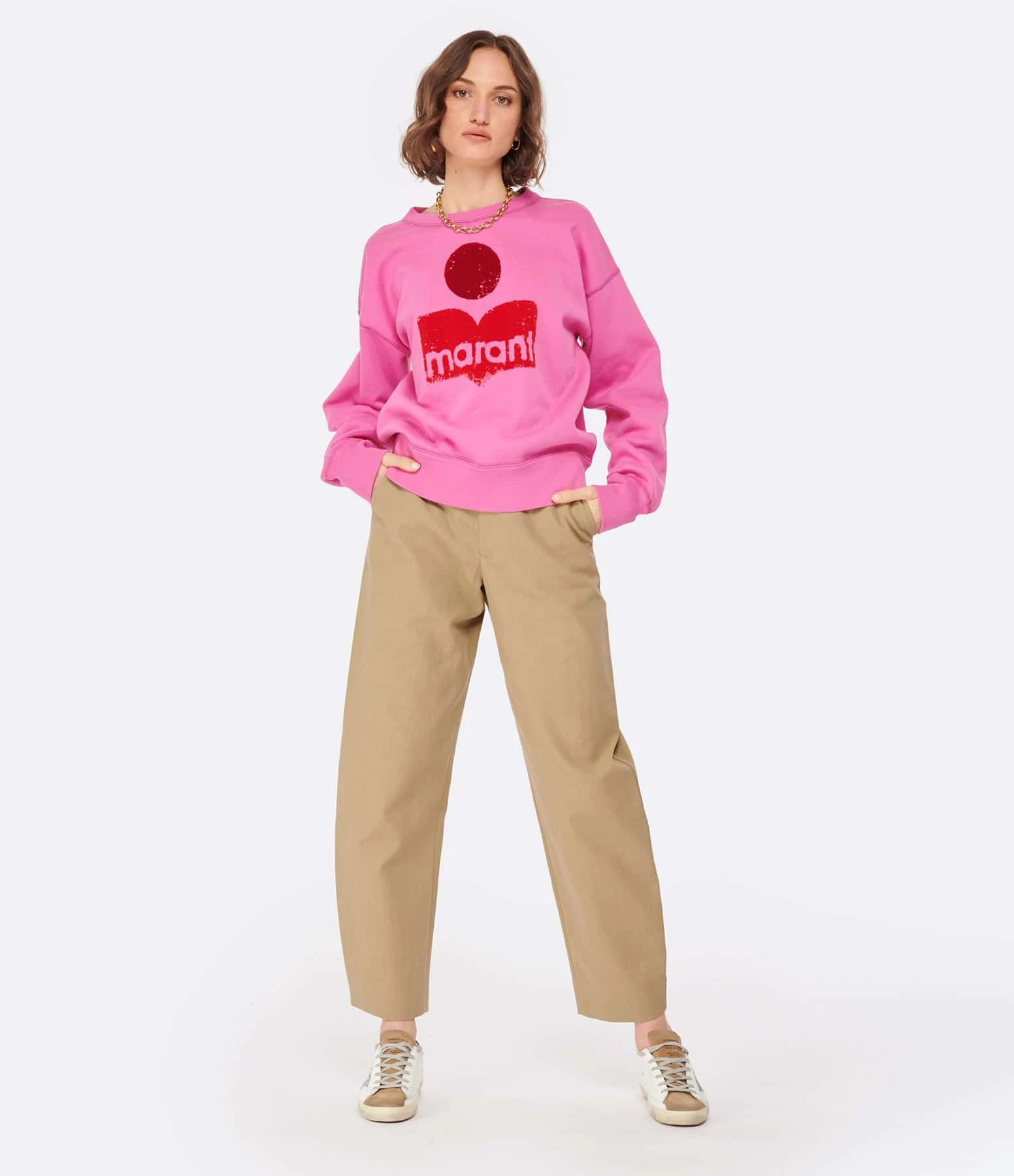 MARANT ÉTOILE Sweatshirt Mobyli Coton Rose 5 MARANT ÉTOILE Sweatshirt Mobyli Coton Rose – Image 5