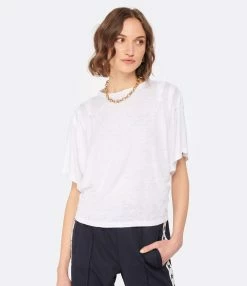MARANT ÉTOILE Tee-shirt Kyanza Lin Blanc -Majestic Filatures shop imare look20221205 632