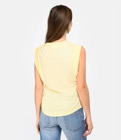 MARANT ÉTOILE Tee-shirt Kotty Lin Jaune Clair -Majestic Filatures shop imare look20221206 446