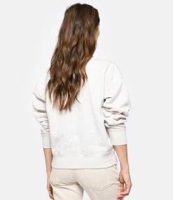 MARANT ÉTOILE Sweatshirt Mobyli Coton Écru -Majestic Filatures shop imare look20221207 350