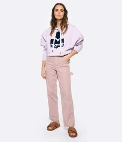 MARANT ÉTOILE Sweatshirt Mansel Coton Rose Clair -Majestic Filatures shop imare look20221207 393