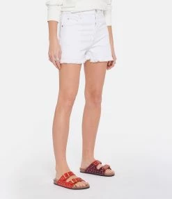 MARANT ÉTOILE Short Lesia Coton Blanc -Majestic Filatures shop imare look20221220 393