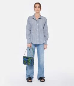 MARANT ÉTOILE Chemise Saoli Coton Bleu 8 MARANT ÉTOILE Chemise Saoli Coton Bleu -Majestic Filatures shop imare look20221221 254