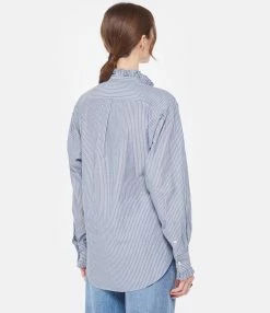 MARANT ÉTOILE Chemise Saoli Coton Bleu 9 MARANT ÉTOILE Chemise Saoli Coton Bleu -Majestic Filatures shop imare look20221221 267