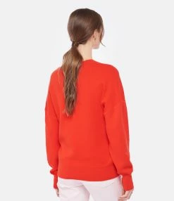 MARANT ÉTOILE Pull Atlee Coton Rouge Vermillon -Majestic Filatures shop imare look20221221 302