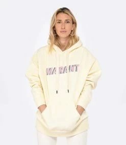 MARANT ÉTOILE Sweatshirt Mansel Coton Vanille -Majestic Filatures shop imare look20230111 427