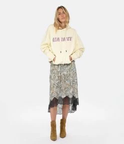 MARANT ÉTOILE Sweatshirt Mansel Coton Vanille -Majestic Filatures shop imare look20230111 439